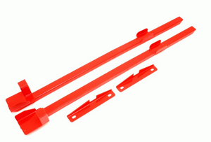 BMR 79-93 Fox Mustang Hardtop Only Weld-On Boxed Premium Subframe Connectors - Red