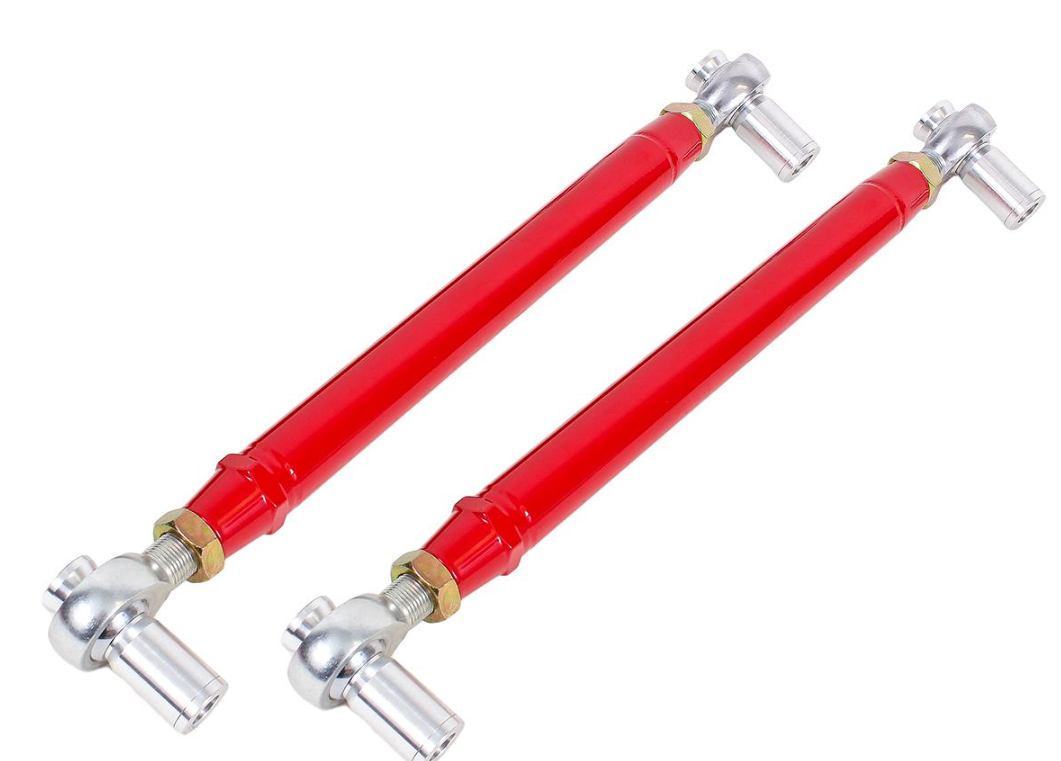 BMR 79-98 Fox Mustang Chrome Moly Lower Control Arms w/ Double Adj. Rod Ends - Red