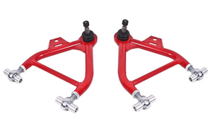 BMR 79-93 Fox Mustang Lower A-Arms (Coilover Only) w/ Adj. Rod End and Tall Ball Joint - Red