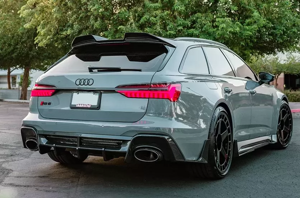 VR Aero Carbon Fiber Rear Roof Spoiler Audi RS6 Avant C8