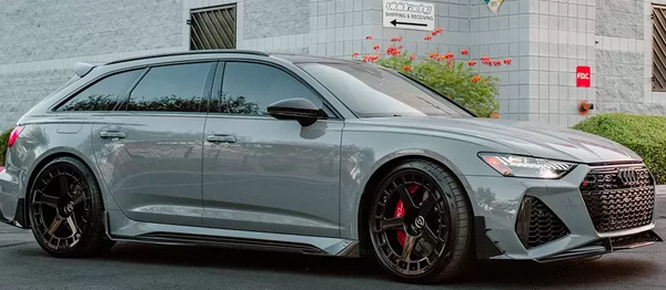 VR Aero Carbon Fiber Side Skirts Audi RS6 Avant C8