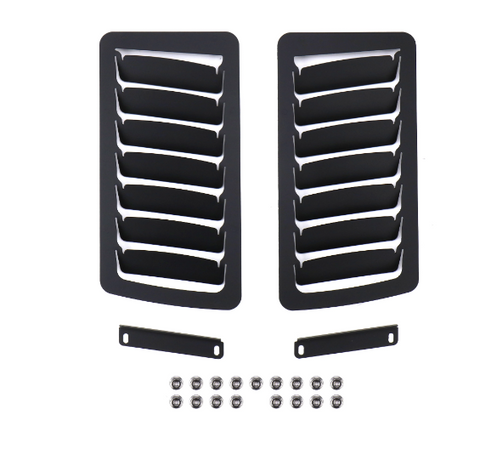 Verus Engineering Hood Louver Kit Large Louvers Only Powder Coated Black - 2013-2021 Scion FRS / Subaru BRZ / Toyota 86