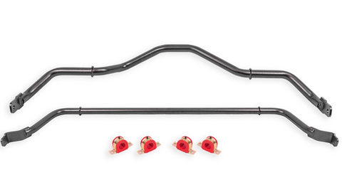 BMR 2016 - 2024 6th Gen Camaro Front & Rear Non Adjustable Sway Bar Kit w/ Bushings - Black Hammertone