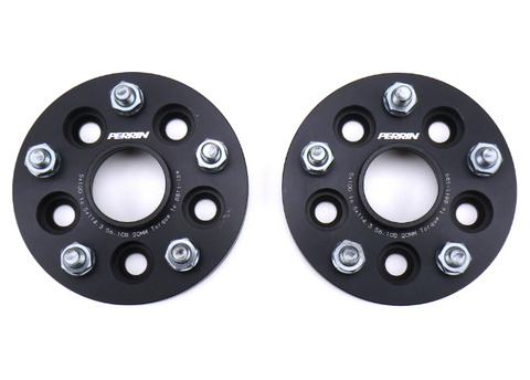 PERRIN 5x100 to 5x114.3 20mm Wheel Adapters Black - Subaru Models (inc. 2002-2014 WRX / 2013 + BRZ)