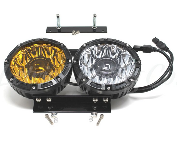 Namz Letric Lighting - Harley Davidson 2015 - 2024 Road Glide Dual 7in. LED Headlight Kit (Black Powdercoat/ Alum Bracket)