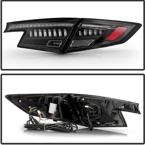 Spyder Apex 2022 + Honda Civic 5-Door Hatchback LED Tail Lights - Black (ALT-YD-HC225DAP-SEQGR-BK)