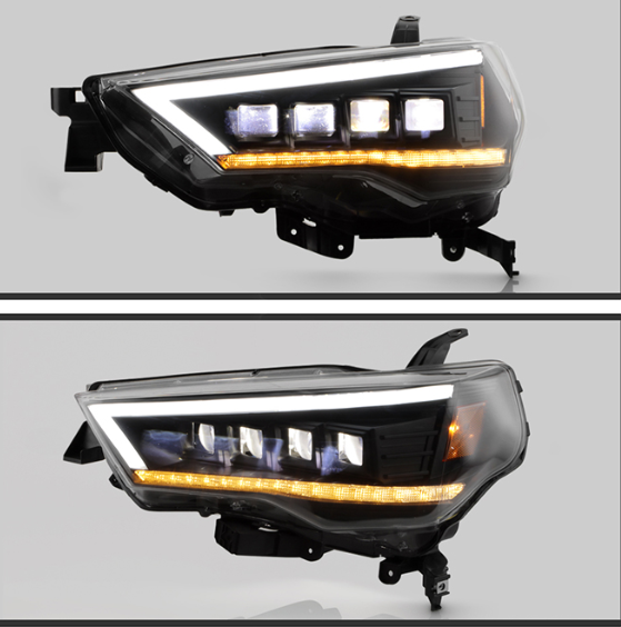 Spyder Apex 2014 - 2020 Toyota 4Runner High-Power LED Module Headlights - Black (PRO-YD-T4R14AP-SEQ-BK)