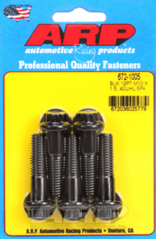 ARP M10 x 1.50 x 40 12pt Black Oxide Bolts (5/pkg)