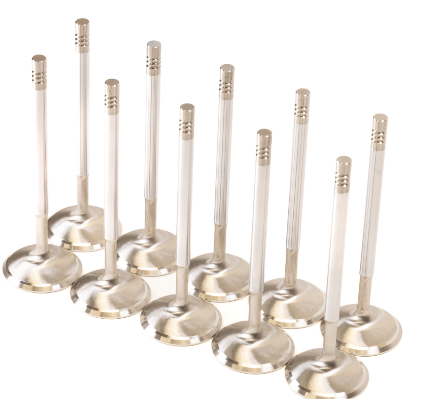 GSC P-D Audi DAZA 28mm Head STD 101.8mm Long Chrome Polished Exhaust Valve Set of 10