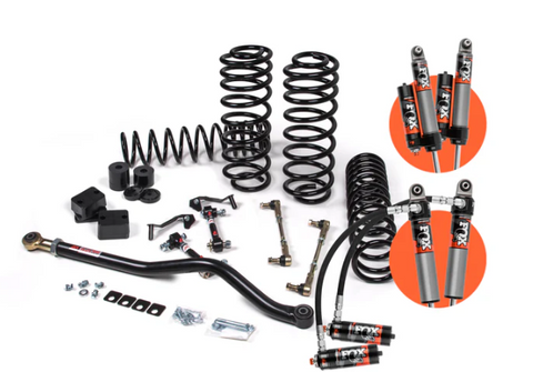 JKS Lift Kit 2018 + Jeep JL Wrangler J-Venture 3in 2Dr w/Fox 2.5 Performance Elite Series Shocks STD Rate Coils