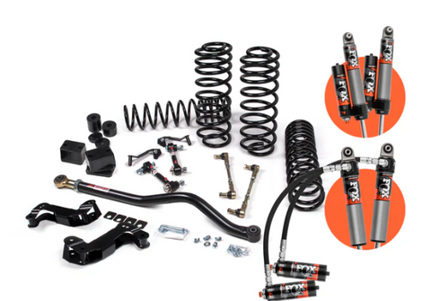 JKS Lift Kit 2018 + Jeep Wrangler JL J-Kontrol 3in 2Dr w/Fox 2.5 Performance Elite Series Shocks STD Rate Coils