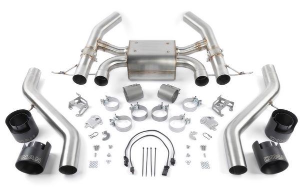 Dinan Valved Axle-Back Exhaust - 2023-2025 BMW M2 - Black Tips