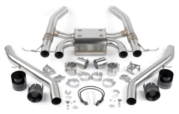 Dinan Valved Axle-Back Exhaust - 2021-2025 BMW M3/M4 - Black Tips