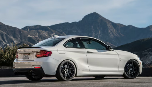 Dinan Free Flow Axle-Back Exhaust - 2014-2016 BMW F22 M235i Without M-Performance Rear Valance - Black Tips