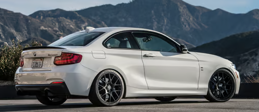 Dinan Free Flow Axle-Back Exhaust - 2014-2016 BMW F22 With M Performance Rear Valance M235i - Black Tips