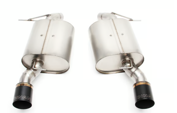 Dinan Free Flow Axle-Back Exhaust - 2007-2011 BMW E90 335i/335xi - Black Tips