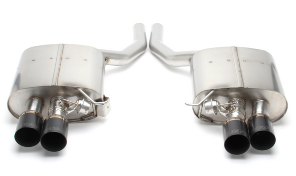 Dinan Free Flow Axle-Back Exhaust - 2011-2016 BMW F10 550i - Black Tips