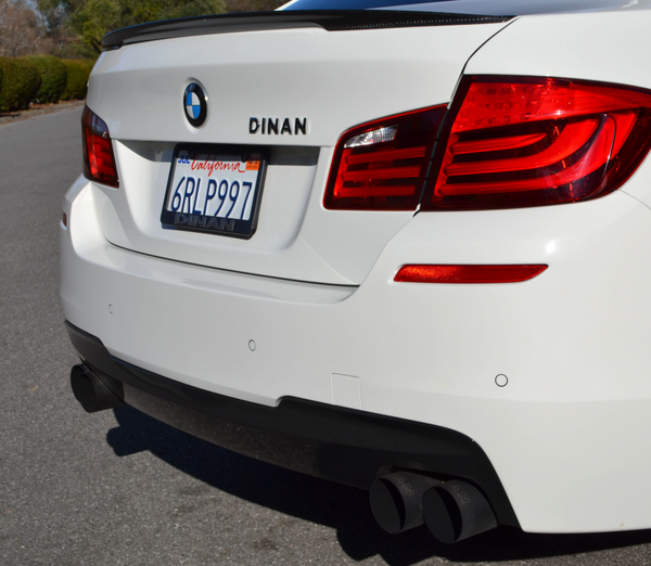 Dinan Free Flow Axle-Back Exhaust - 2011-2016 BMW F10 550i - Black Tips