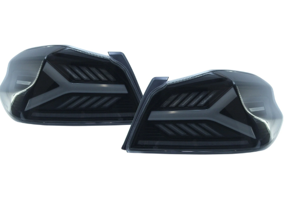 OLM Y-Spec LED Taillights (Smoke Lens, White Optic) - 2015-2021 Subaru WRX / STI
