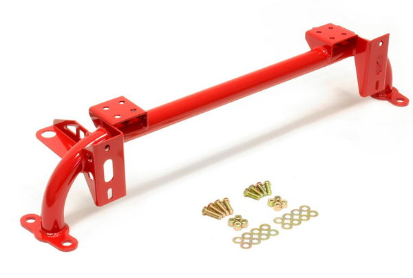BMR 2005 - 2014 S197 Mustang Radiator Support w/ Sway Bar Mount - Red / Black
