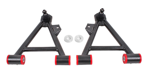 BMR 1994 - 2004 Mustang Lower Non-Adj. A-Arms (Coilover Only) w/ STD. Ball Joint (Poly) - Black Hammertone