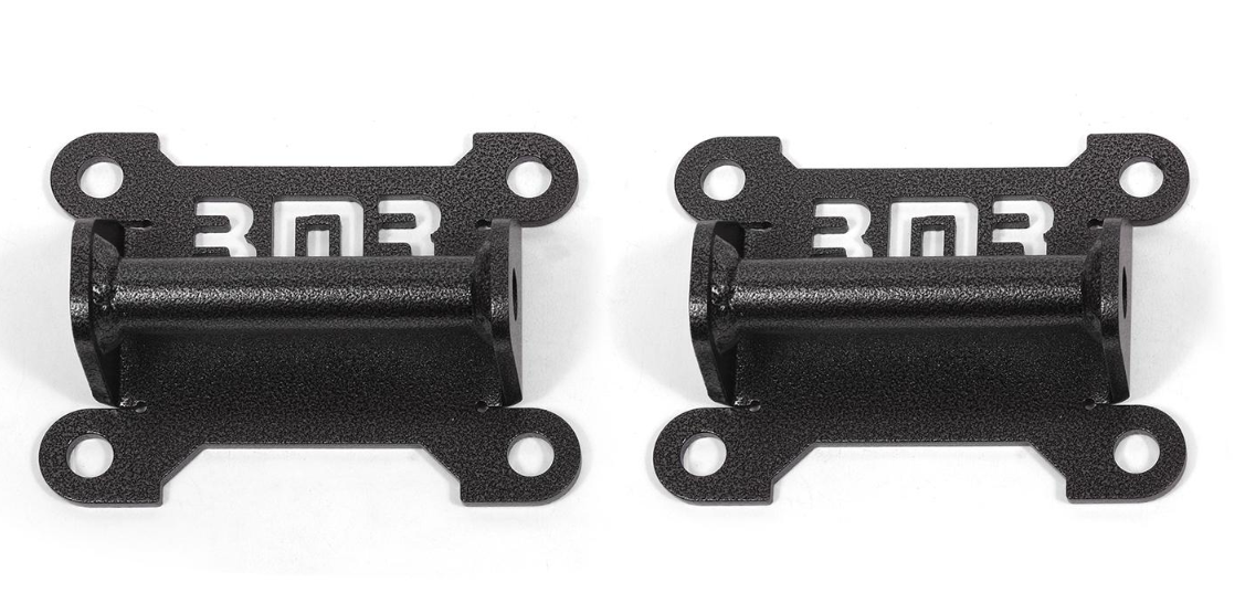 BMR 1998 - 2002 Chevrolet Camaro / Firebird Motor Mount Kit (Solid Steel) - Black Hammertone
