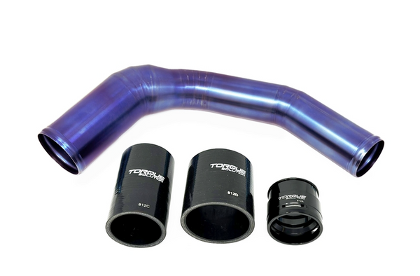 Torque Solution 2022+ Subaru WRX / 2019 + Ascent / 2020 + Outback XT / 2022+ Outback Wilderness Titanium Top Mount Charge Pipe Kit (Burnt Purple/Blue)