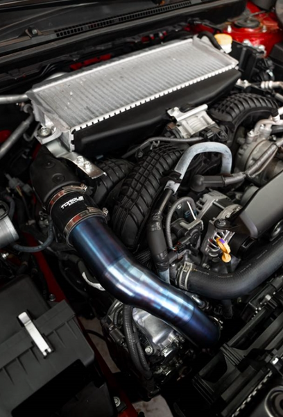 Torque Solution 2022+ Subaru WRX / 2019 + Ascent / 2020 + Outback XT / 2022+ Outback Wilderness Titanium Top Mount Charge Pipe Kit (Burnt Purple/Blue)