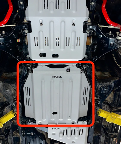 Rival 2021 + Toyota Tundra / 2022 + Sequoia Hybrid Aluminum Transmission Catalytic Converter Skid Plate