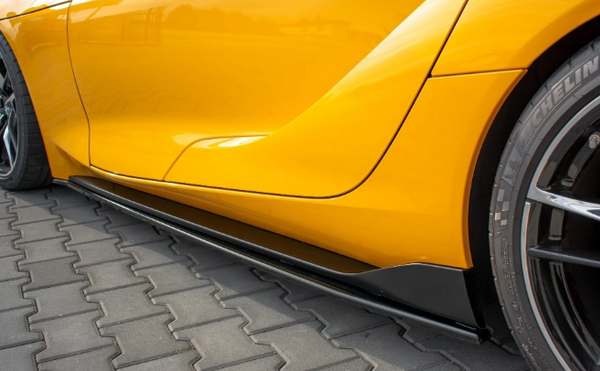 Maxton Design V1 Gloss Black Side Skirts - 2020 + Toyota Supra