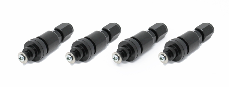 Torque Solution Billet TPMS Valve Stem Kit (Black) 2008+ Subaru Legacy Impreza WRX / STi