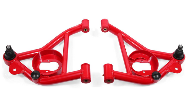 BMR 78-87 G-Body Non-Adj. Lower A-Arms (Polyurethane) - Black / Red