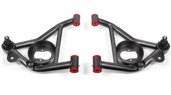 BMR 78-87 G-Body Non-Adj. Lower A-Arms (Polyurethane) - Black / Red