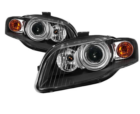 xTune 2006 - 2008 Audi A4/S4 Halo Xenon HID Models Only OEM Style Headlights - HD-JH-AA406-HID-BK