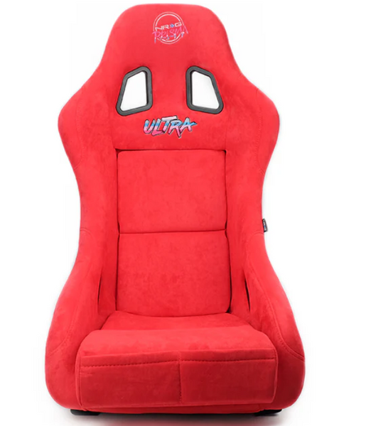 NRG FRP Bucket Seat ULTRA Edition - Medium (Red Alcantara/Pearlized Back)