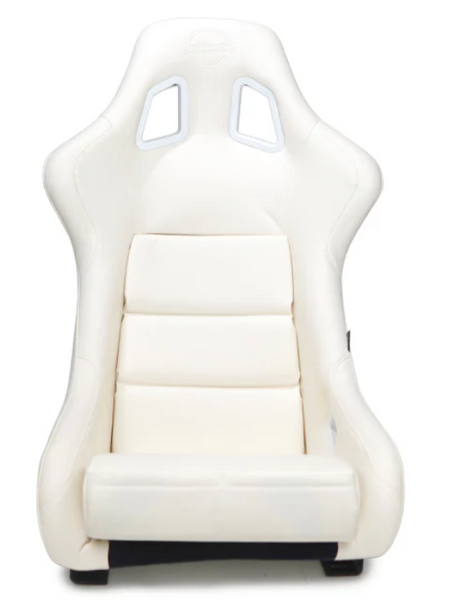 NRG FRP Bucket Seat White Vinyl Material (Large)