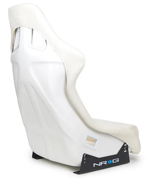 NRG FRP Bucket Seat White Vinyl Material (Large)