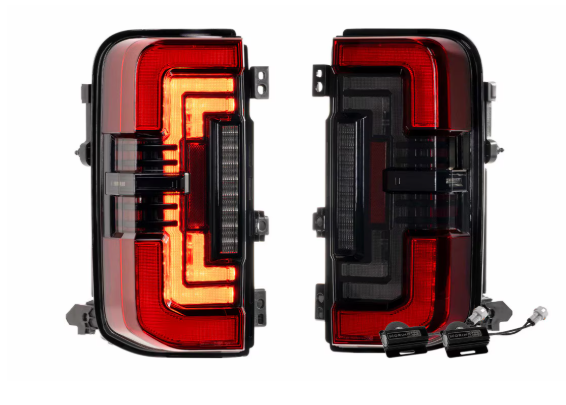 Morimoto XB LED Low Profile Tail Lights: Ford Bronco ( 2021 + / Red Lens / Set)