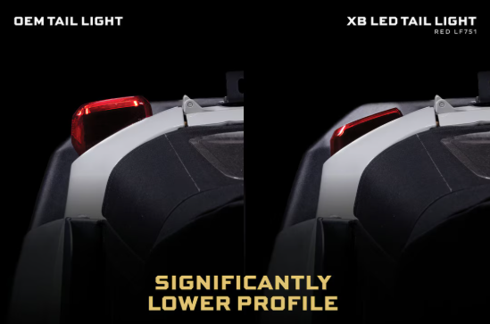 Morimoto XB LED Low Profile Tail Lights: Ford Bronco ( 2021 + / Red Lens / Set)