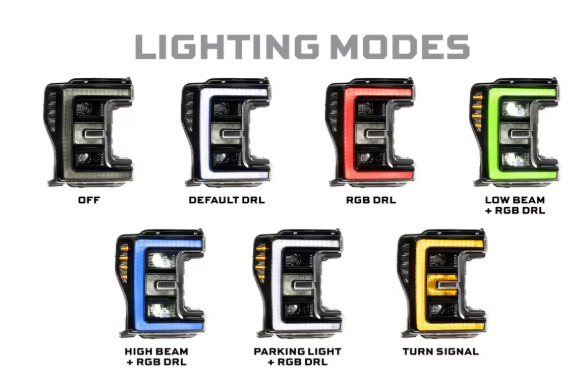 Morimoto Ford Super Duty ( 2017 - 2019 ) XRGB LED Headlights