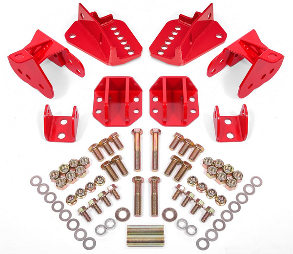 BMR 64-72 GM A-Body Rear Coilover Conversion Kit - Black / Red