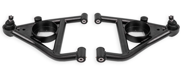 BMR 67-69 Chevrolet Camaro / Firebird w/Rear Bump Stops Lower A-Arms w/ STD Ball Joint (Delrin) - Red / Black