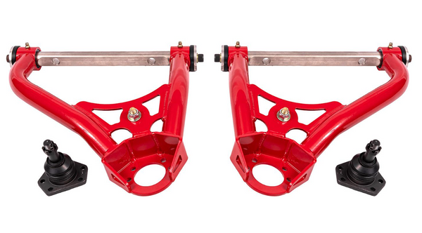 BMR 1968-1974 GM X-Bodies / 1967-1969 GM F-Bodies Non-Adjustable. Upper A-Arms w/ STD. Ball Joint (Delrin) - Red / Black