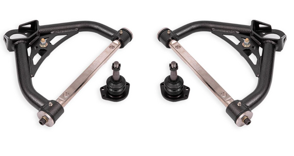 BMR 1970 - 1981 Chevrolet Camaro / Firebird Non-Adj. Upper A-Arms w/ 0.5in Tall Ball Joint (Delrin) - Black / Red
