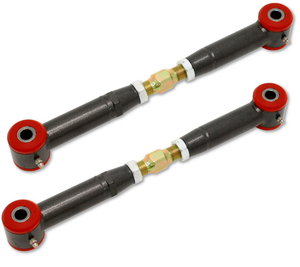 BMR 2010 - 2015 5th Gen Camaro / Chevy SS / Pontiac G8 Rear Adjustable. Toe Rods (Polyurethane) - Red / Black