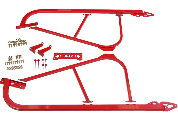 BMR 2008 - 2023 Challenger Bolt-On Subframe Connectors - Red