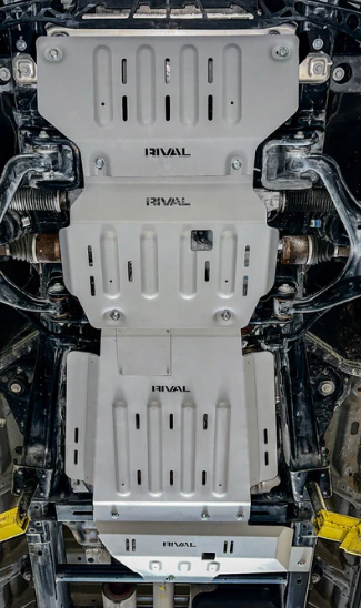 RIVAL Full Set Aluminum Skid Plates 2015-2025 Ford F-150 EcoBoost V8 except 2.7 and except PowerBoost.