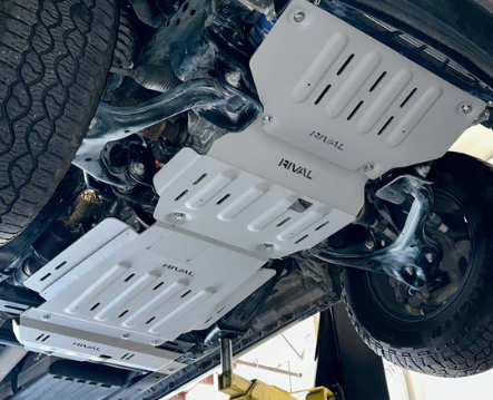 RIVAL Full Set Aluminum Skid Plates 2015-2025 Ford F-150 EcoBoost V8 except 2.7 and except PowerBoost.