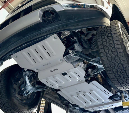 RIVAL Full Set Aluminum Skid Plates 2015-2025 Ford F-150 EcoBoost V8 except 2.7 and except PowerBoost.