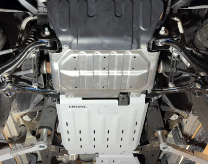 RIVAL Aluminum Transmission Catalytic Converter Skid Plate 2019 -2026 Chevrolet Tahoe / Silverado GMC Sierra / Yukon Cadillac Escalade